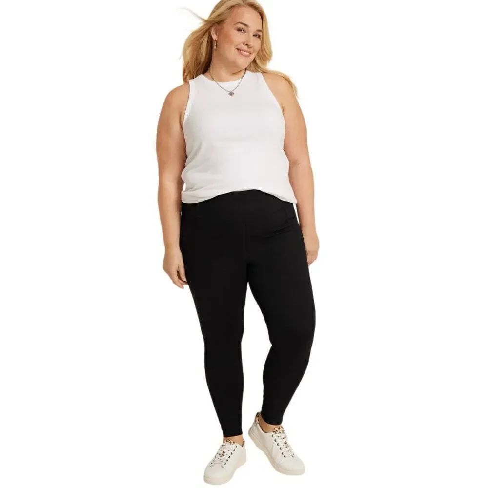 New! Jvini Black Leggings Sz 3XL